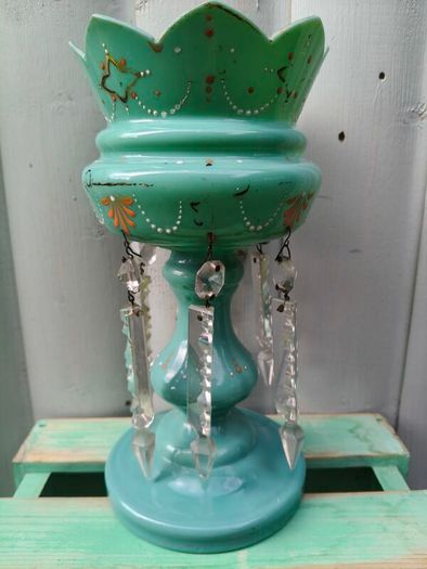 Victorian Glass Lustre Vase