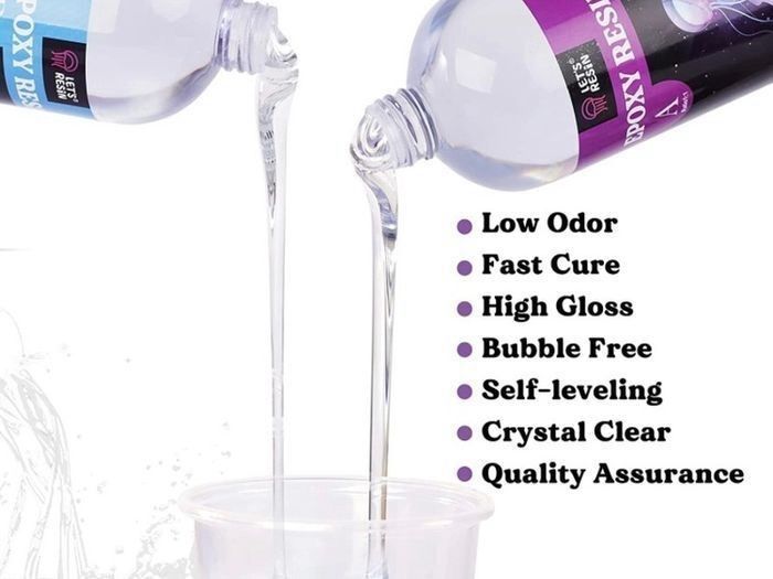 NEW | Epoxy Resin, 64oz Crystal Clear Epoxy Resin and Hardener, Bubbles Free Table Top & Bar Top Casting Resin, Clear Epoxy Resin for Tumblers