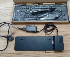 HP 2013 UltraSlim Docking Station (with AC Adapter) + HP Wired Keyboard