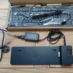 HP 2013 UltraSlim Docking Station (with AC Adapter) + HP Wired Keyboard
