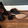 Stradivarius Ladies Fabric Patterened Boots Size 4 Image 4