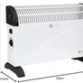 2000W Portable Electric Convector Heater Radiator with 3 Adjustable Heat Settings and Over Heat/Tip Over Cut-Out Function - White Image 4