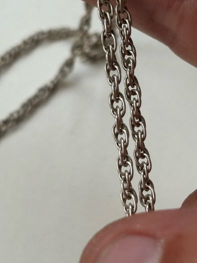Chunky Sterling Silver Necklace with Heart Pendant