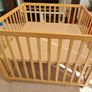 BabyDan Felix Natural Playpen, wood, height-adjustable Image 3