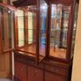 Vintage Mahogany 3-Door Display Cabinet & Sideboard Dresser Image 2
