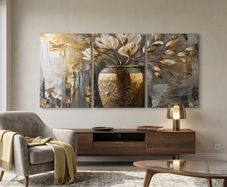 3 large printed canvas  45x65cm each