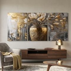 3 large printed canvas  45x65cm each