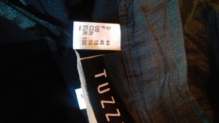 Long black taffeta material