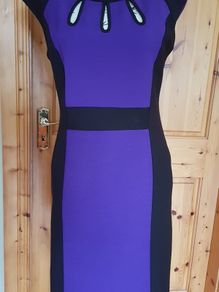 BNWT Size 10 Black & Purple Dress