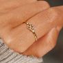 ALMORA S925 Silver Gold Plated Infinity Heart Ring - Size 9 Image 2