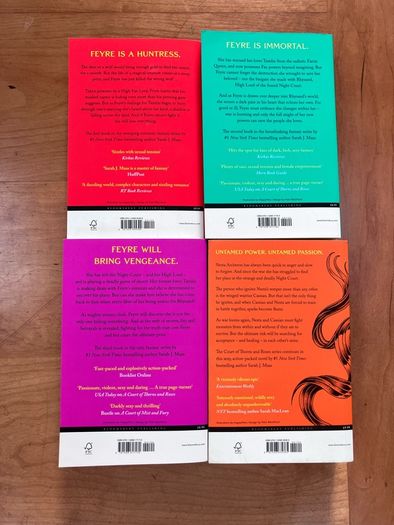 A Court Of Thorns And Roses, Books 1,2,3&5, by Sarah J Maas