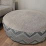 DFS Lawrie Formal Back 4 seater Sofa with  a large round pattern and plan footstool, PRICE DROP OPEN TO OFFERS Image 7