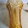 Rare Find Antique Old Cut Glass Amber Glass Vase. Image 7