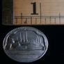 1987 Reclining Buddha Wat Pho King Rama IX 60th Birthday UNC Brass Medal Amulet in original box Image 5