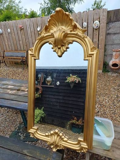 Vintage Gold Arch Framed Mirror