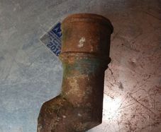 cast iron down pipe outlet