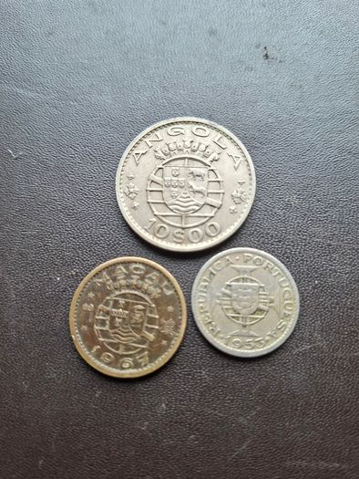 Macau&Angola&Cape Verde. Lot of 3 coins (1953-1969)