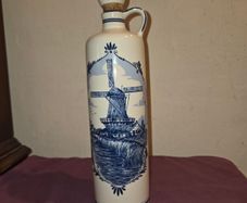 Vintage Bols Delft Blue Ceramic Decanter