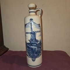 Vintage Bols Delft Blue Ceramic Decanter