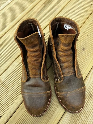 Truman Waxed Olive Captoe 8.5E