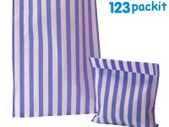 Lot of 200 pcs PURPLE stripe sweet bags 5x7