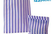 Lot of 200 pcs PURPLE stripe sweet bags 5x7" ideal for candy weddings parties candy cart shop small retails and sweet shops SIZE 5x7 inches