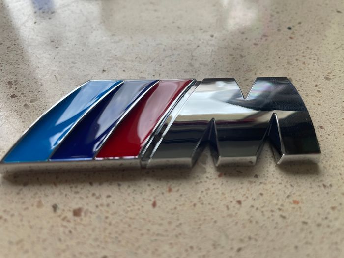BMW M Power 3D  Rear 82mm Chrome  Stickers