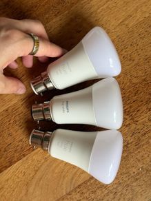 3x Philips Hue White B22 Smart Bulbs - Bluetooth, No Bridge Needed