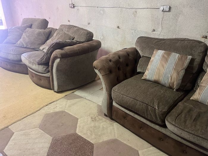 Brown 3+2 sofa set