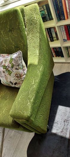 2 x Vintage Green Armchairs