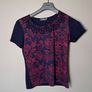 libra  designs 2 piece cardigan and top set size size small ptp 20" navy/floral  in like new condition Image 10
