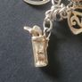 Vintage sterling silver padlock charm bracelet Image 5