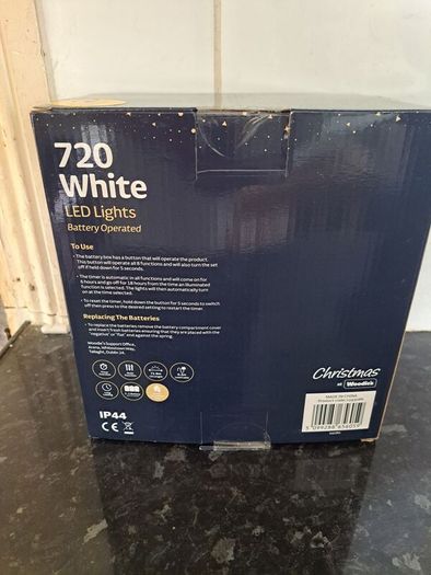 720 white LED battery operated lights