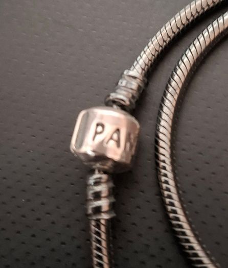 Pandora Sterling Silver Multi-Strand Snake Chain Bracelet with Floral Charm