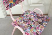 Barbie chair decoupage