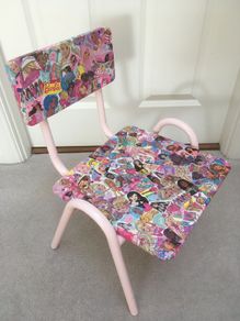 Barbie chair decoupage