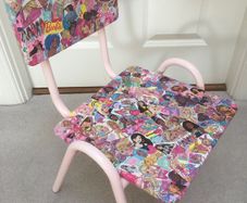 Barbie chair decoupage