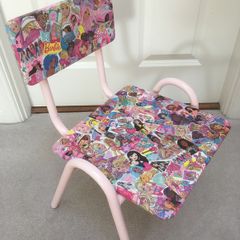 Barbie chair decoupage