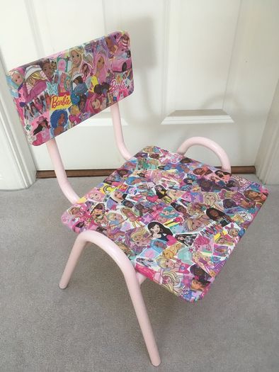 Barbie chair decoupage