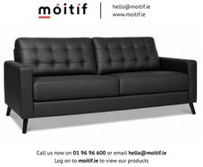 Black 3-Seater Sofa