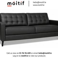 Black 3-Seater Sofa