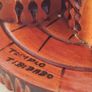 storage water well souvenirs of carved wood marked templo tibidabo from Spain Image 4
