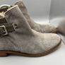 Jigsaw Ankle Boots Grey Suede Size 39 UK 6 - Zip and Buckle - Leather Sole Image 6
