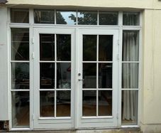 french double doors and side panels