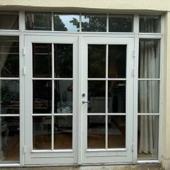 french double doors and side panels