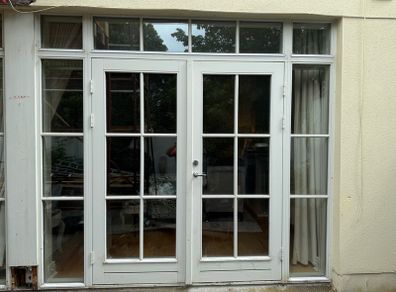french double doors and side panels