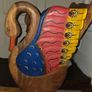 Madrigal Studios Carved Rocking Double Swans Chair Image 7