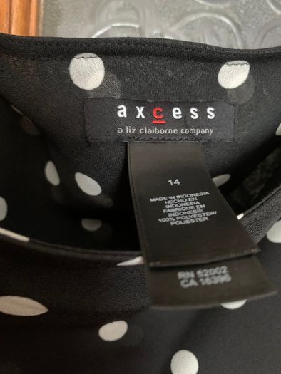 Liz Claiborne Black polka dot skirt