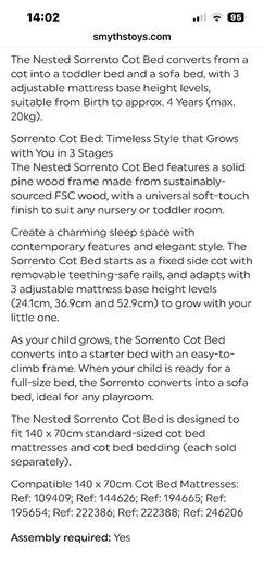 Nested Sorrento Cod Bed White