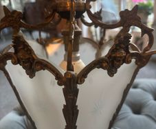 Antique style brass lantern ceiling light
